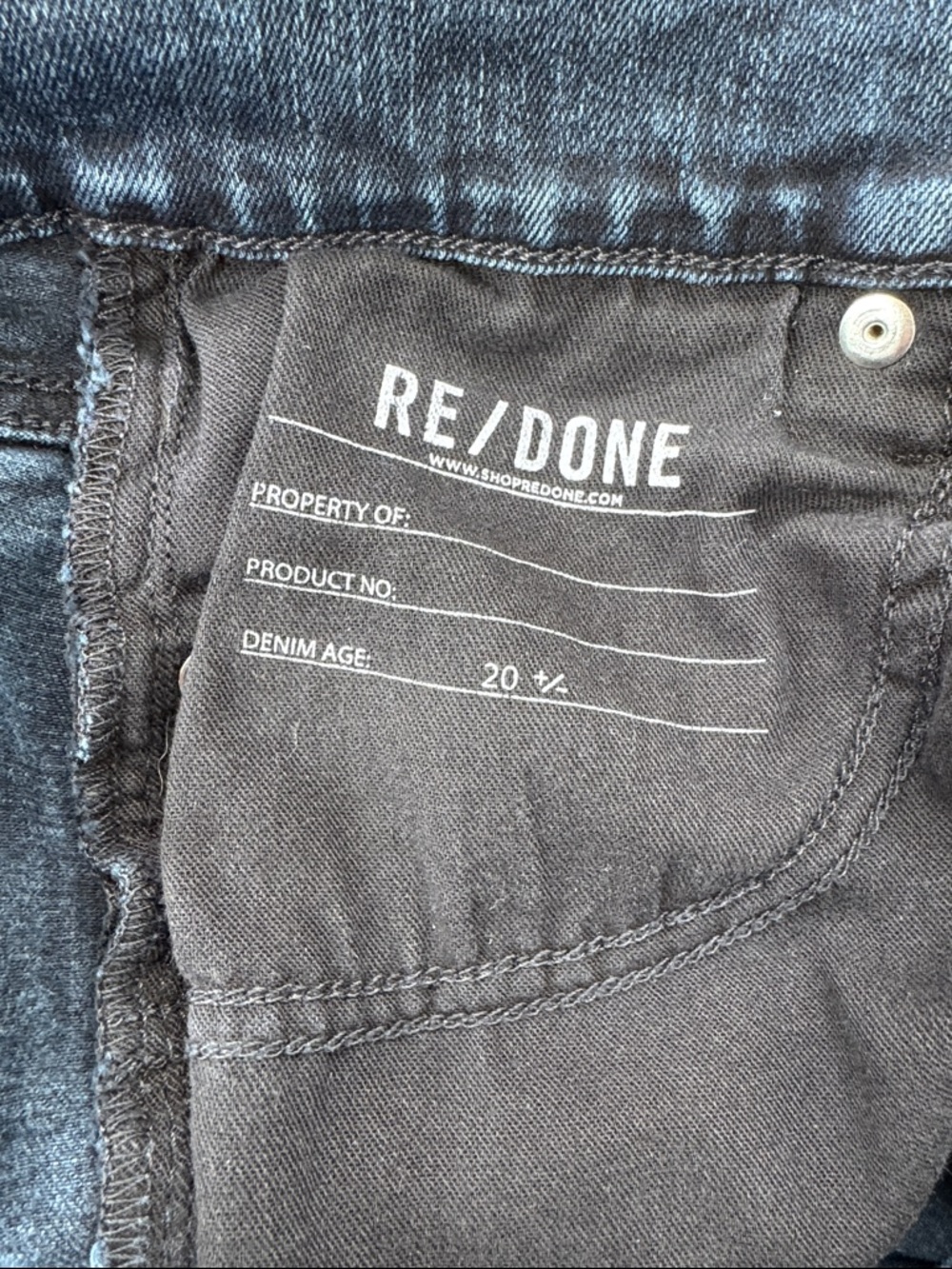 RE/DONE Super Slim Jeans Blackened Blue Size 25 - Picture 6 of 11